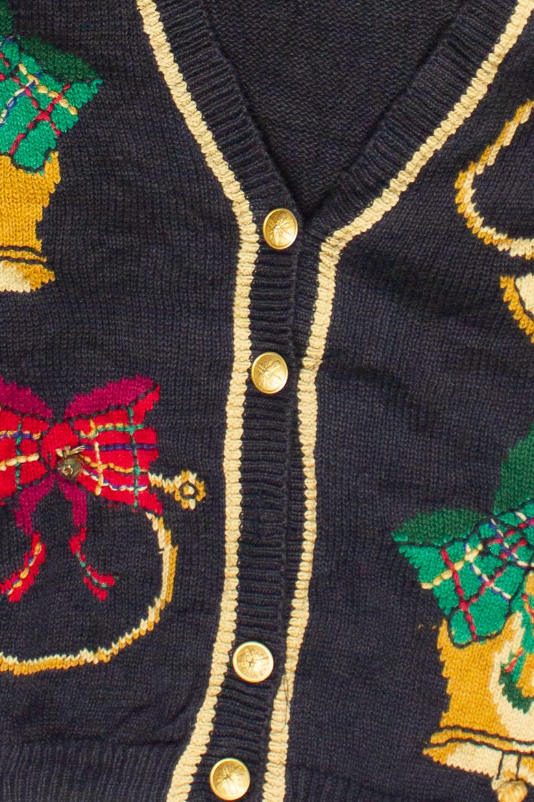 Vintage Norton McNaughton Holiday Bells Ugly Christmas Sweater (1990s)