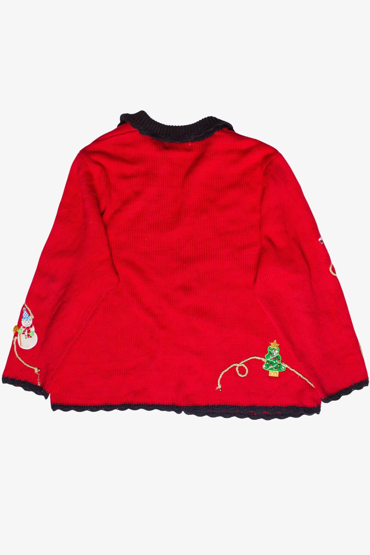 Vintage Christopher Radko Knit Christmas Garland Ugly Christmas Sweater (2000s)