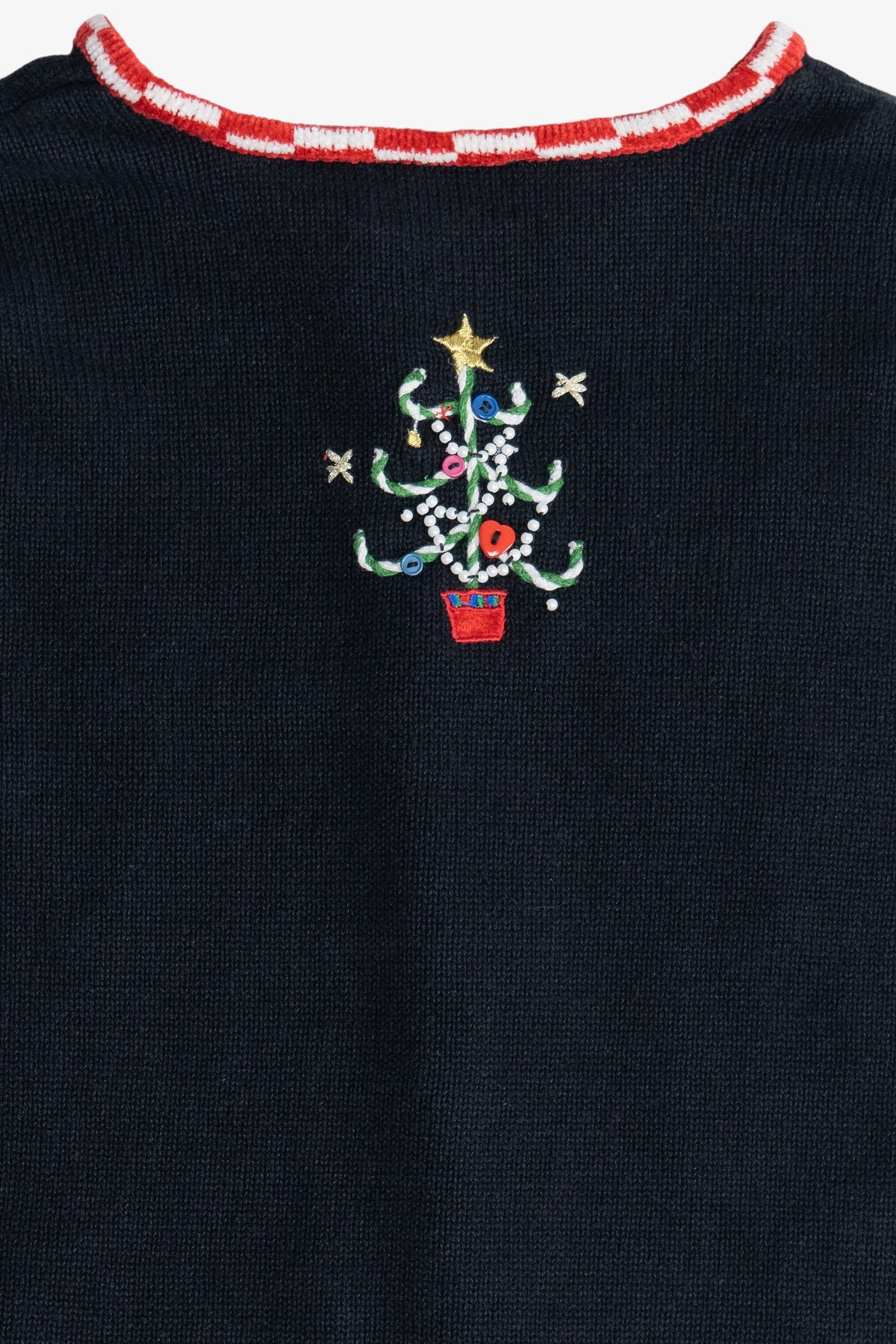 Vintage Skating Santa Ugly Christmas Cardigan (1990s)