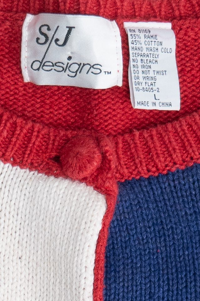 Vintage SJ Designs Boxy Ugly Christmas Cardigan (1980s)