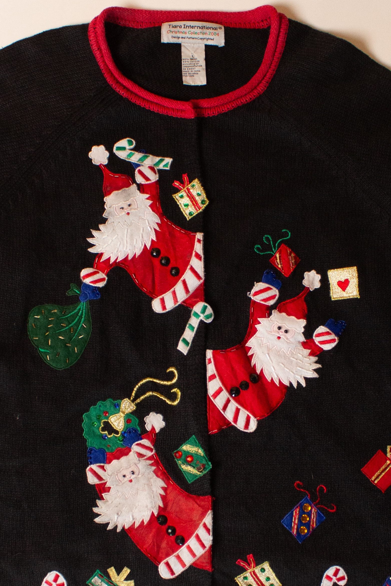 Vintage Santas Ugly Christmas Cardigan (1990s)