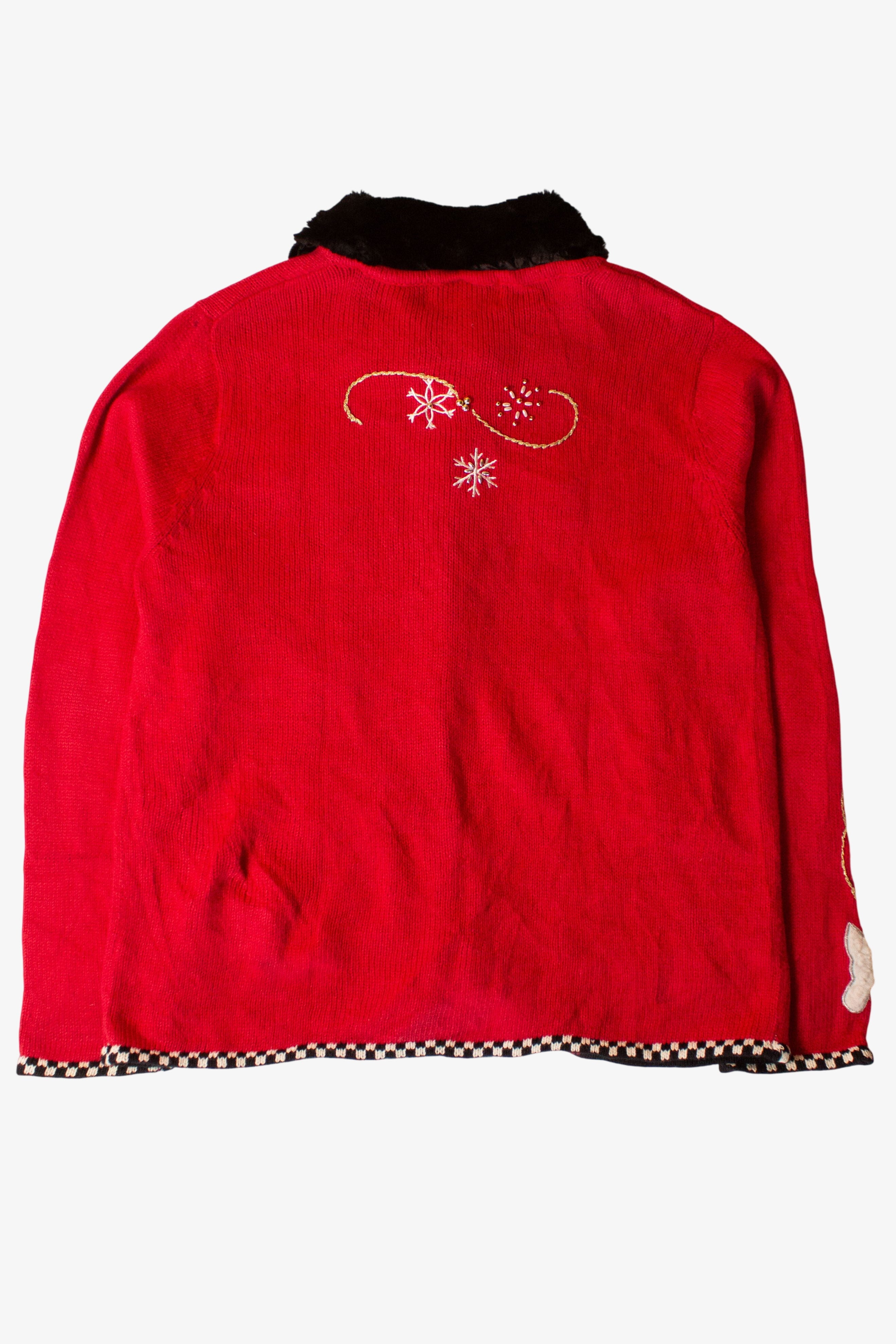 Vintage Red Dogs Ugly Christmas Cardigan (2000s)