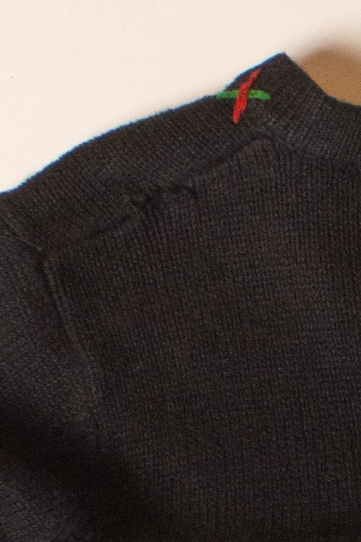 Vintage Black Collage Christmas Cardigan (1990s)