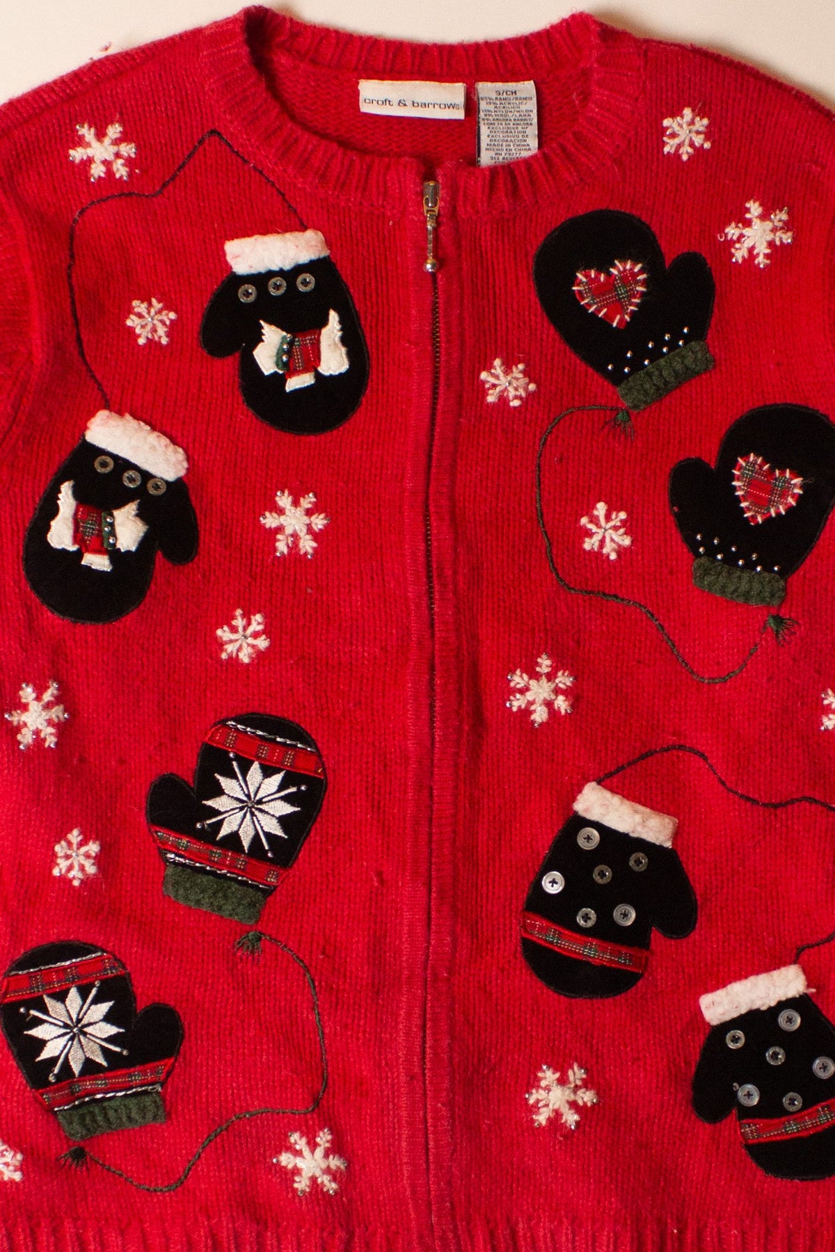 Vintage Mittens Christmas Cardigan (2000s)
