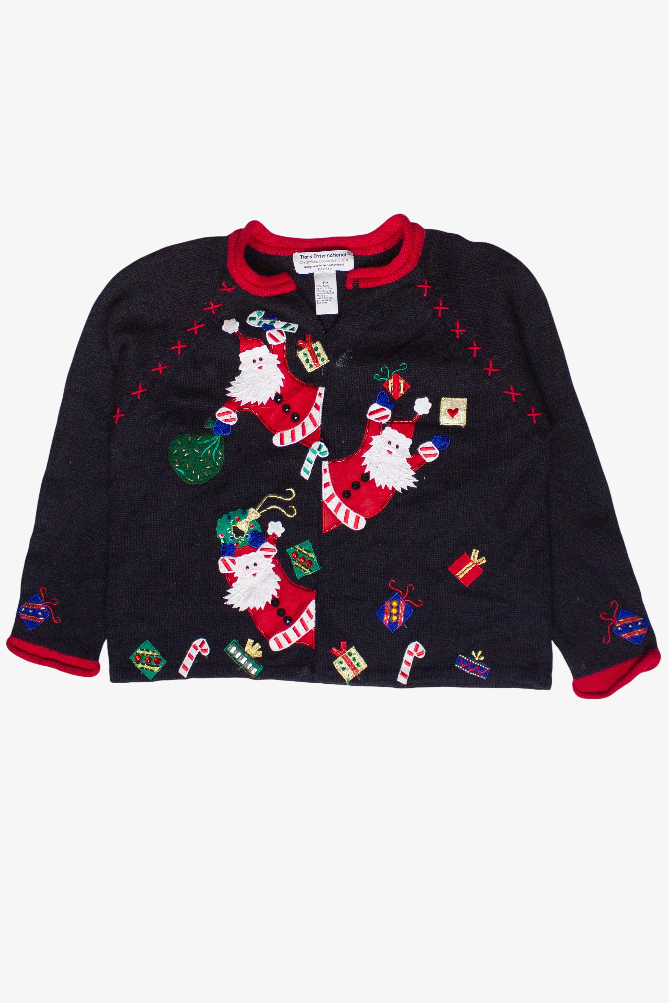 Vintage Santas With Presents Ugly Christmas Sweater (2000s)