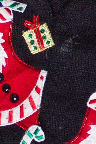 Vintage Santas With Presents Ugly Christmas Sweater (2000s)