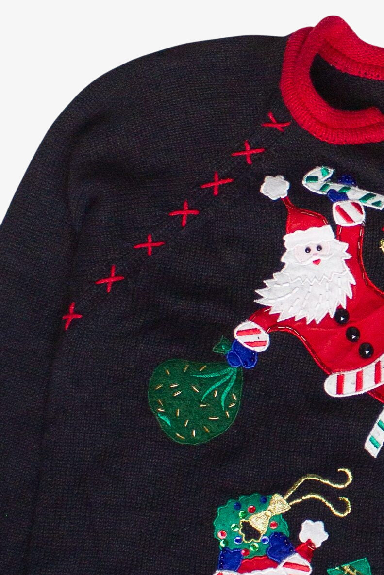 Vintage Santas With Presents Ugly Christmas Sweater (2000s)
