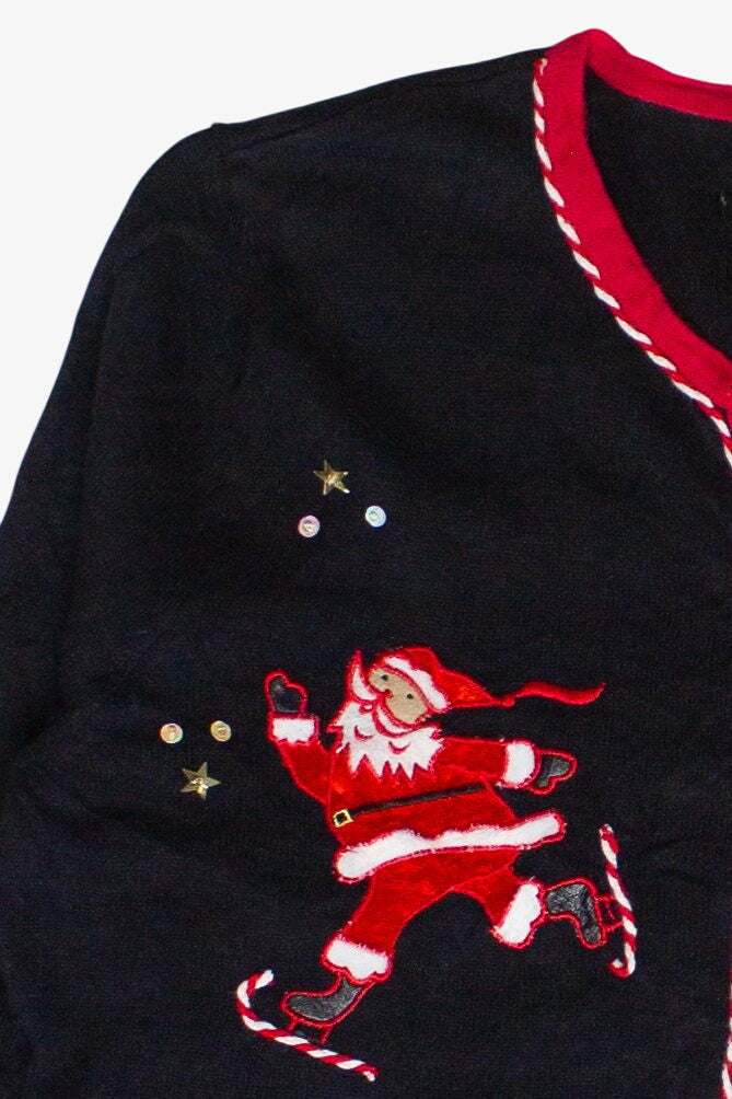Vintage Santa Candy Skates Lightweight Ugly Christmas Sweater (2000s)