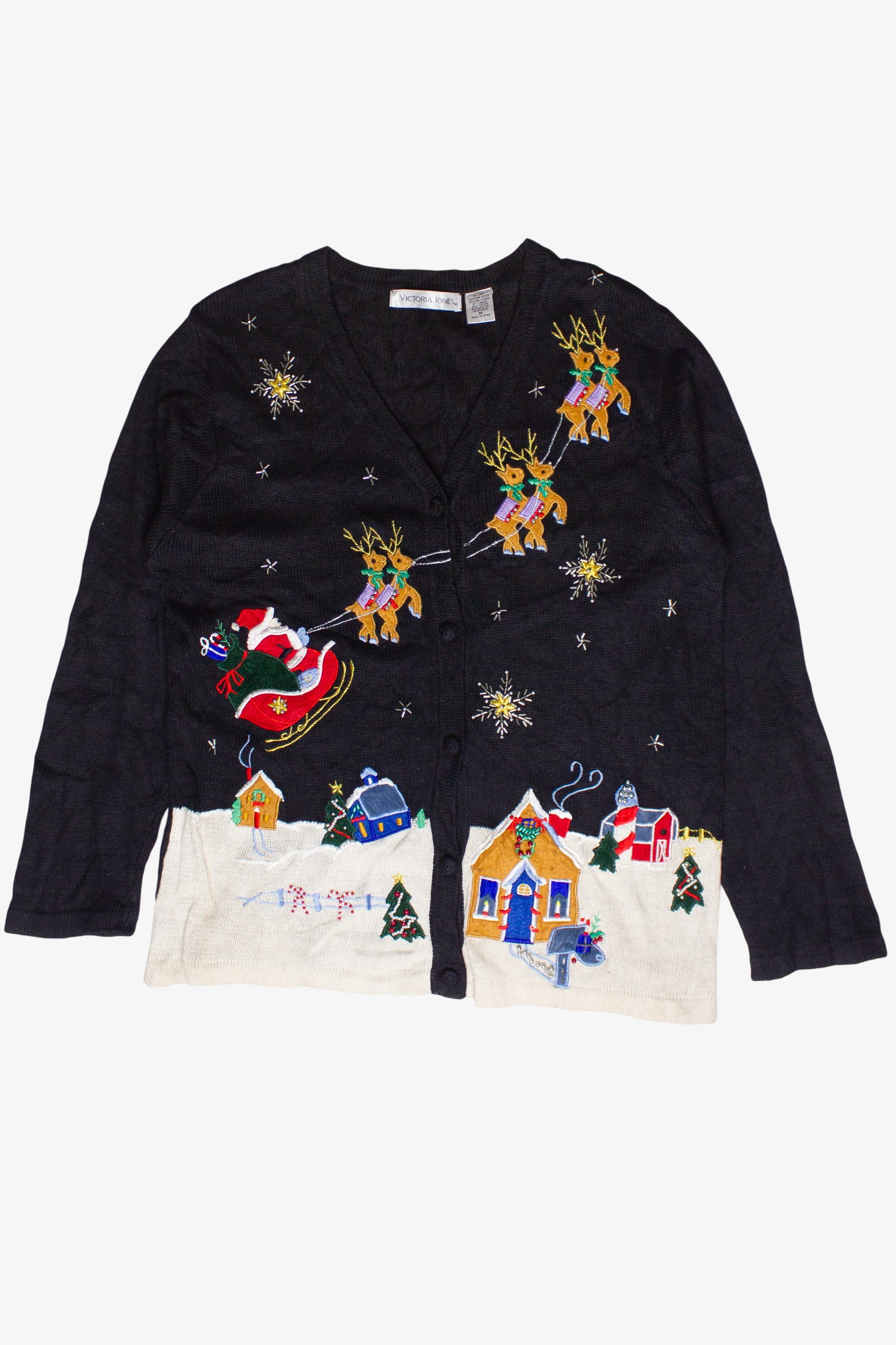 Vintage Victoria Jones Christmas Eve Night Ugly Christmas Sweater (2000s)