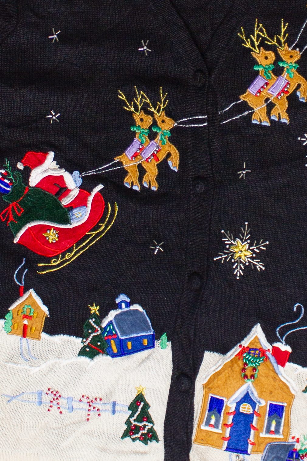 Vintage Victoria Jones Christmas Eve Night Ugly Christmas Sweater (2000s)