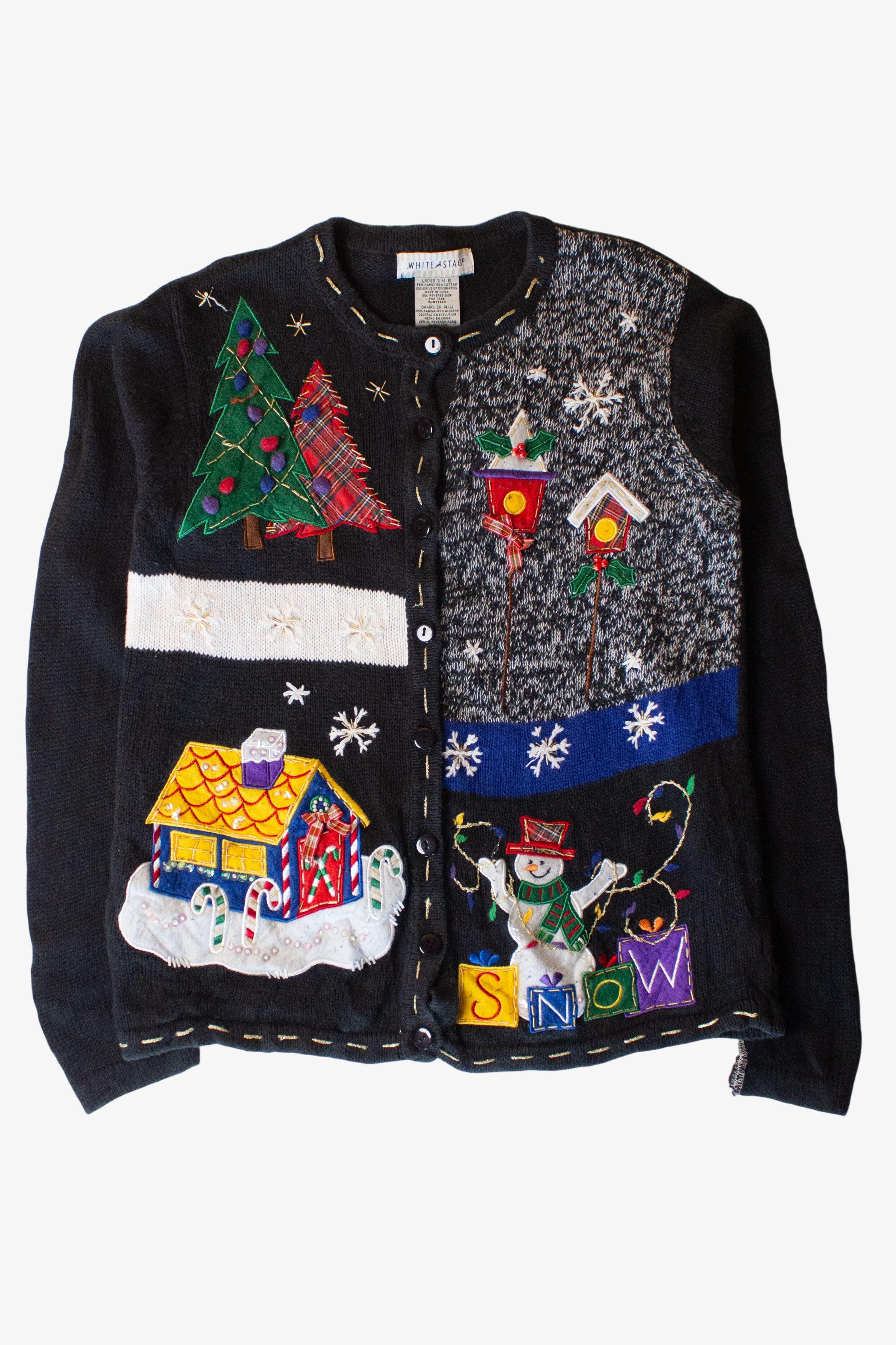 Vintage Snow Ugly Christmas Cardigan (2000s)