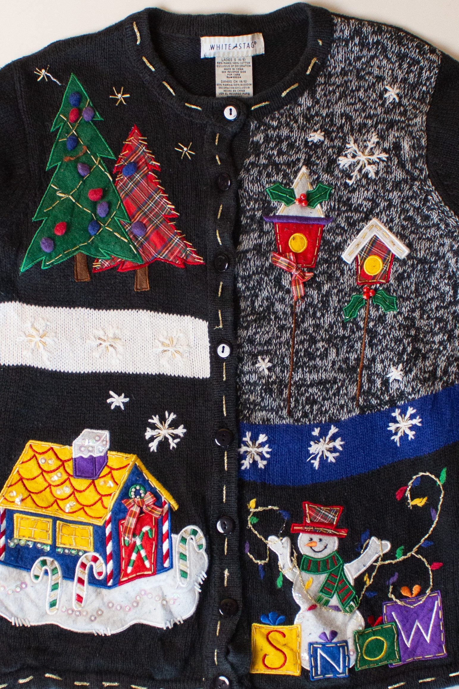 Vintage Snow Ugly Christmas Cardigan (2000s)