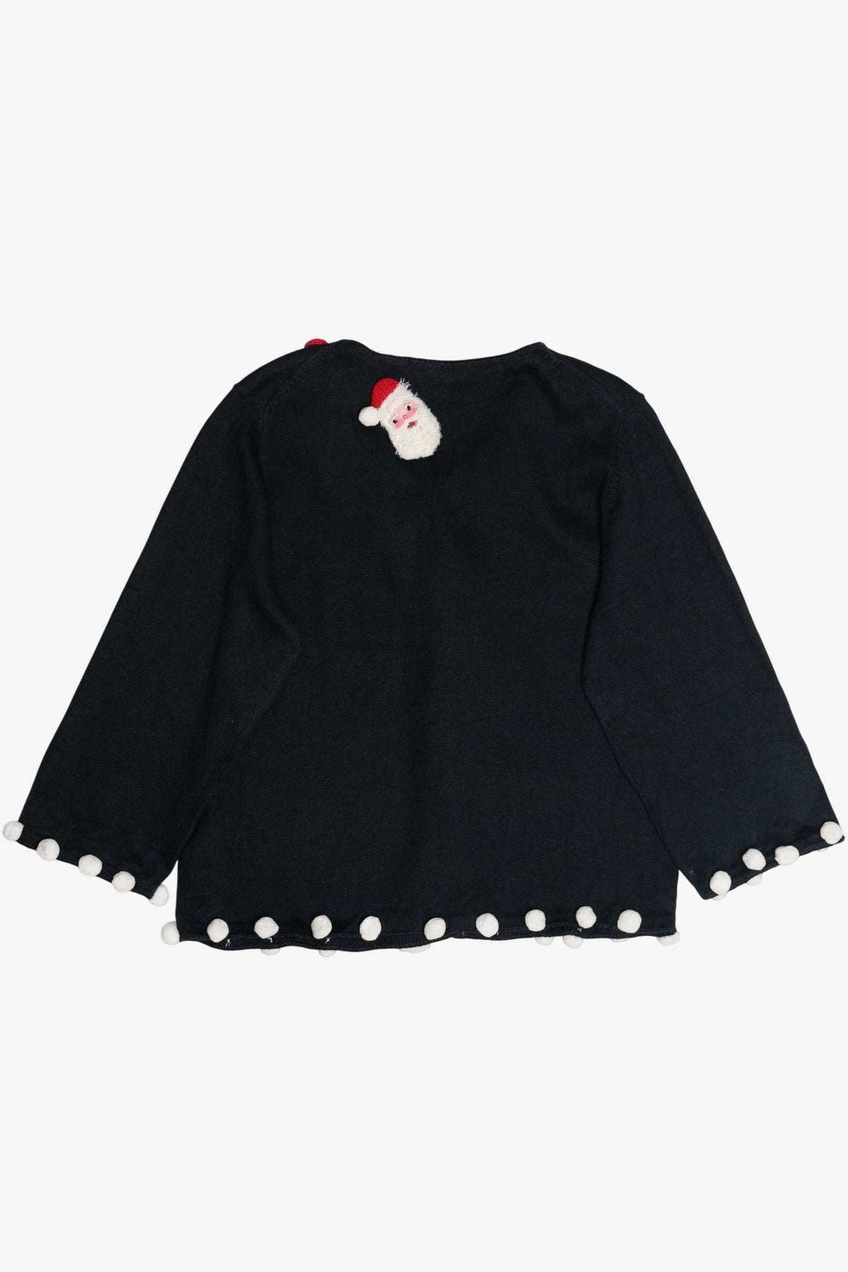 Vintage Michael Simon 3D Santa Applique Ugly Christmas Cardigan (2000s)