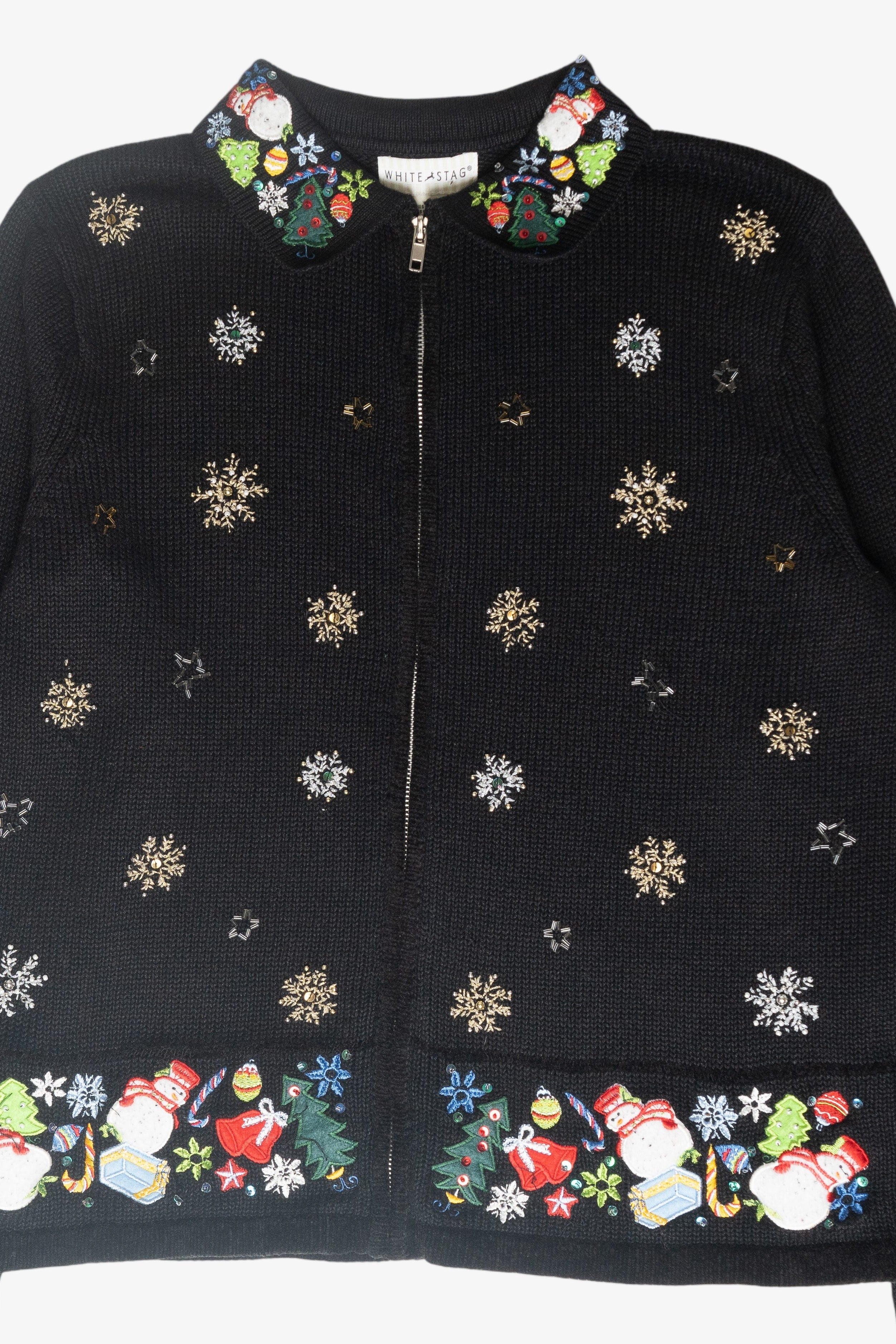Snowmen Ugly Christmas Cardigan (1990s)