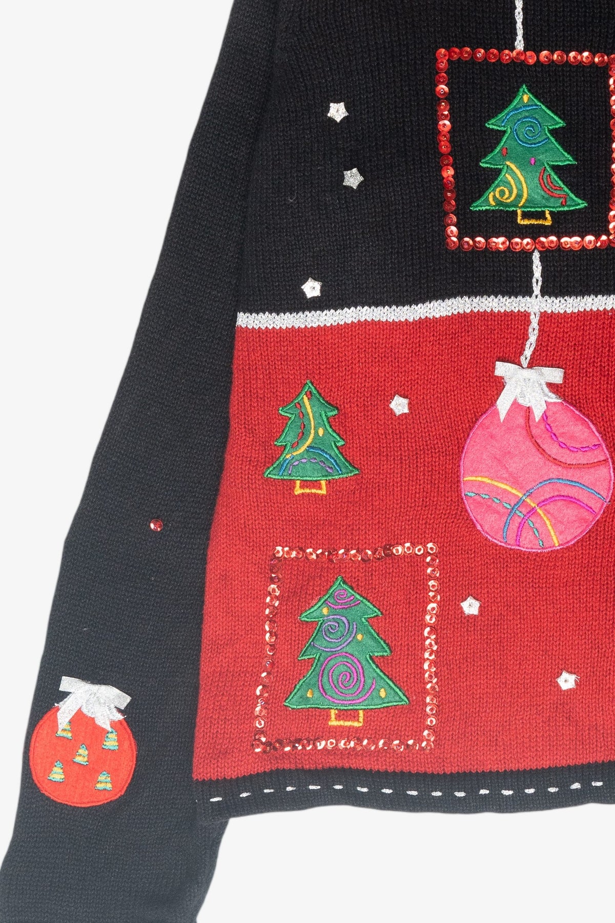 Funky Ornaments Vintage Ugly Christmas Pullover (1980s)