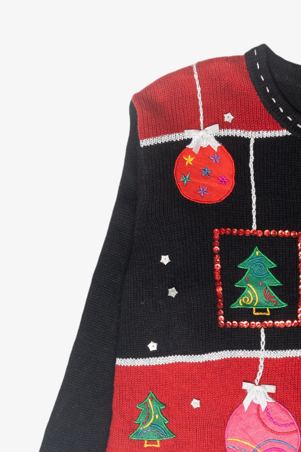Funky Ornaments Vintage Ugly Christmas Pullover (1980s)
