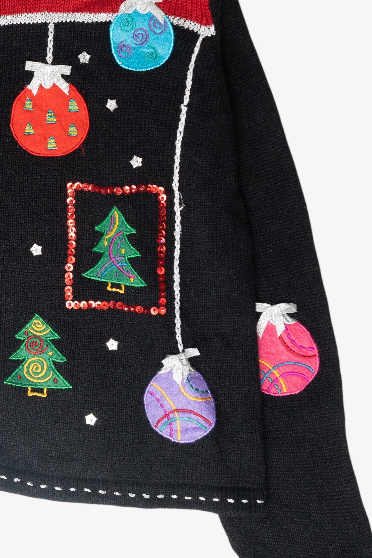 Funky Ornaments Vintage Ugly Christmas Pullover (1980s)