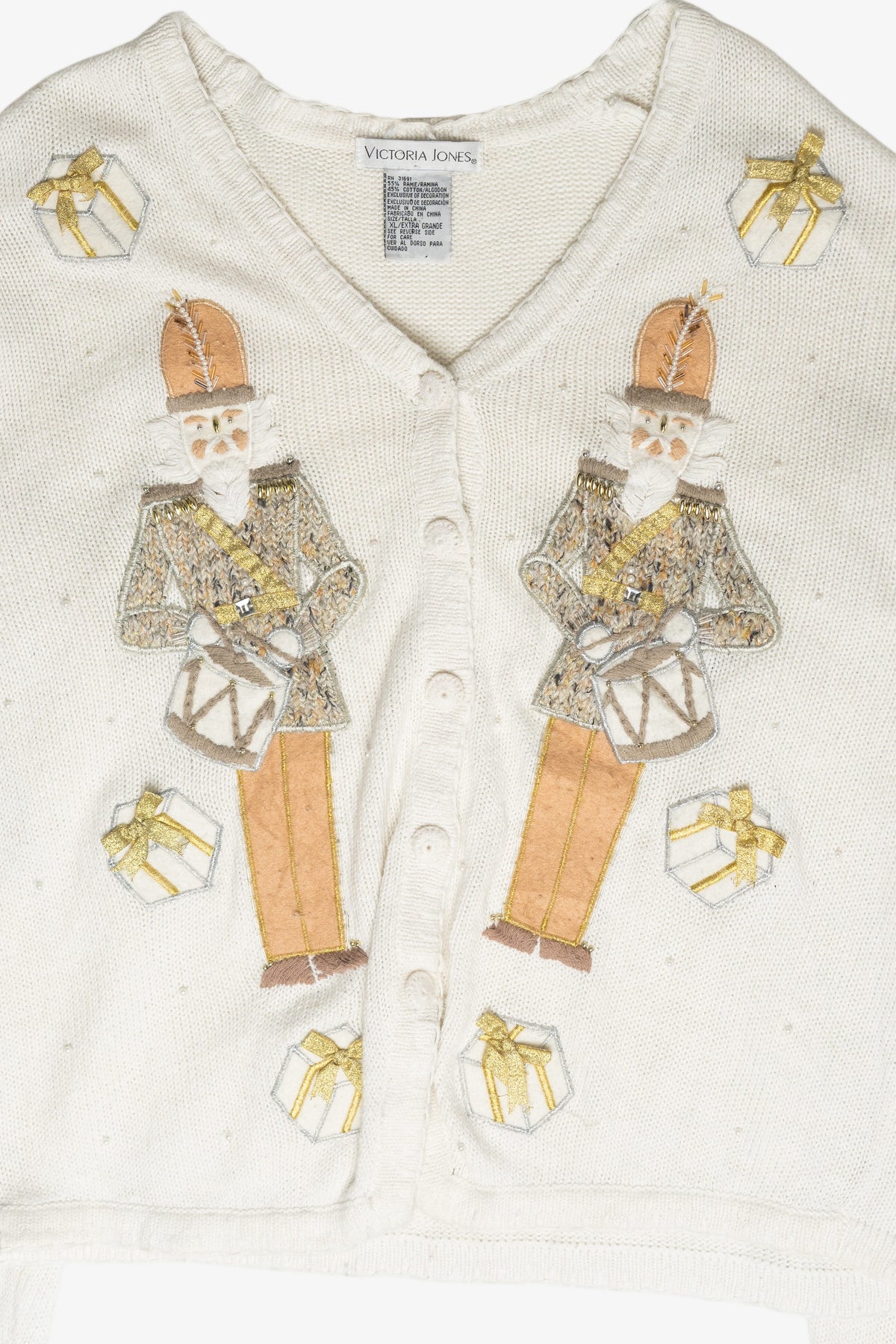 Nutcrackers Vintage Ugly Christmas Cardigan (2000s)