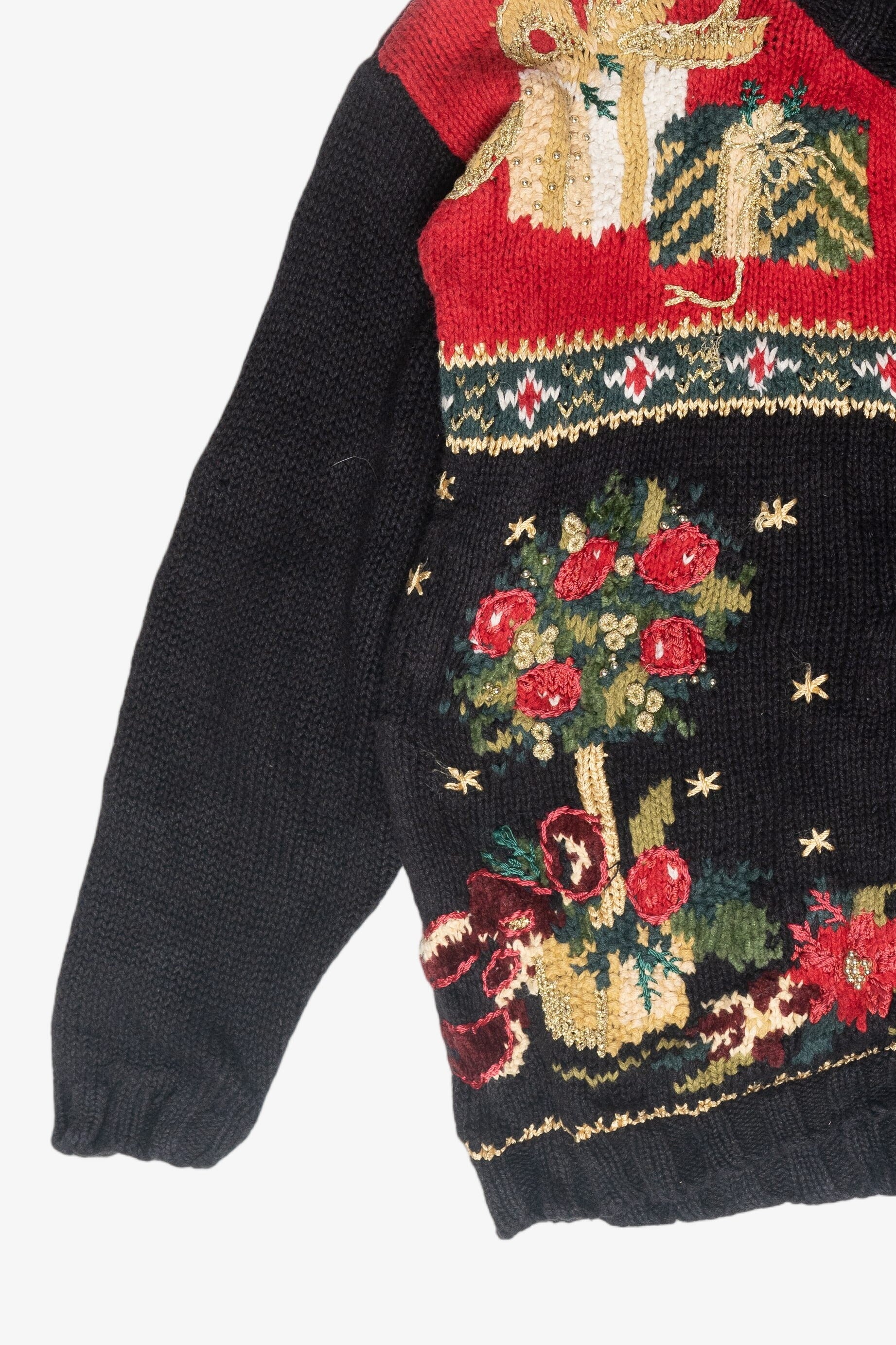 Petite Size Holly Vintage Ugly Christmas Sweater (1990s)