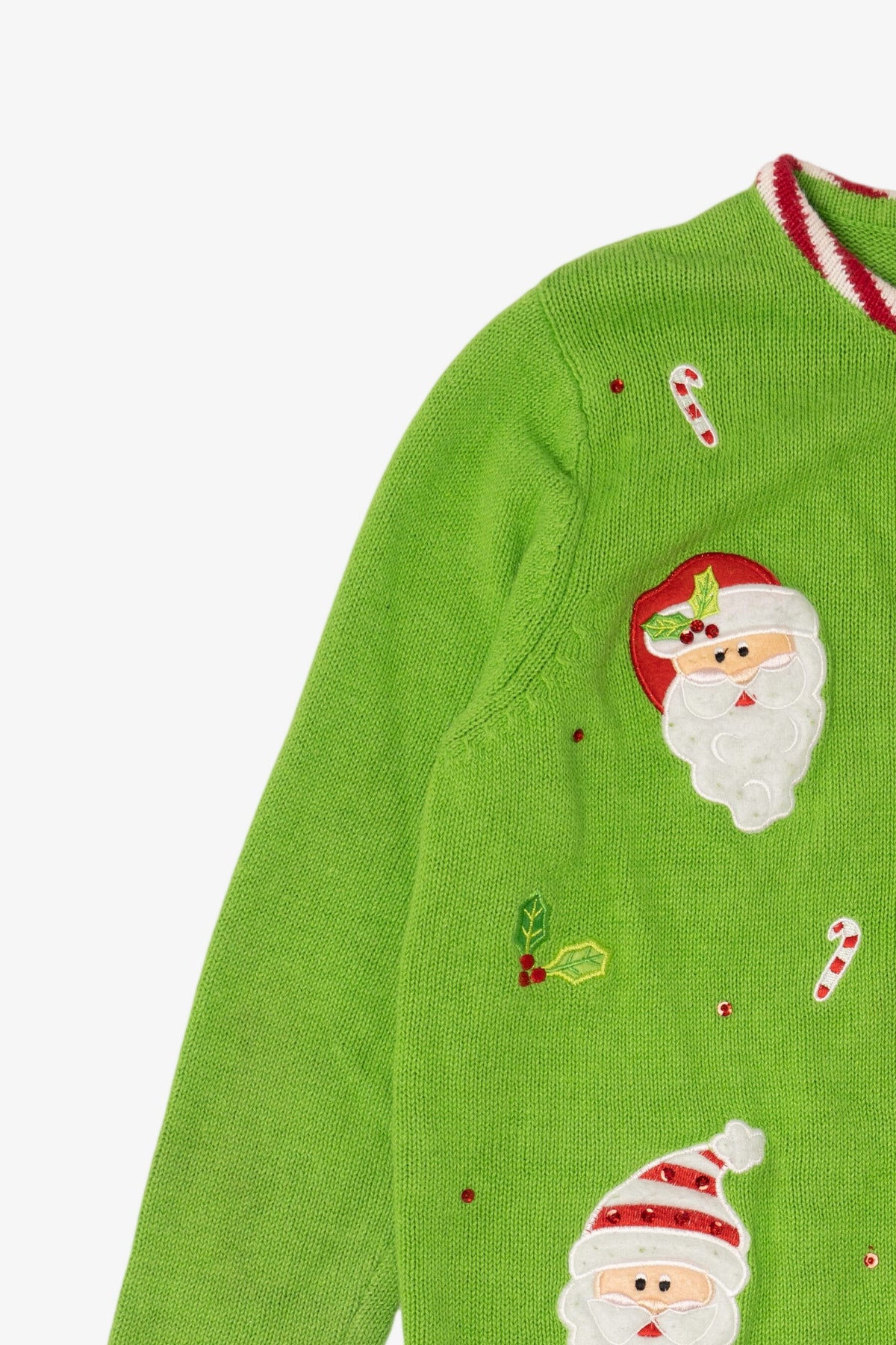 Vintage Green Tiara International Santa Ugly Christmas Cardigan (2000s)