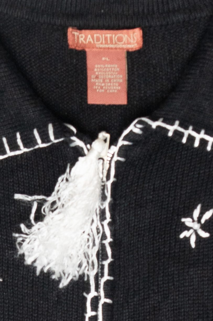 Snowmen Village Vintage Ugly Christmas Cardigan (1990s)