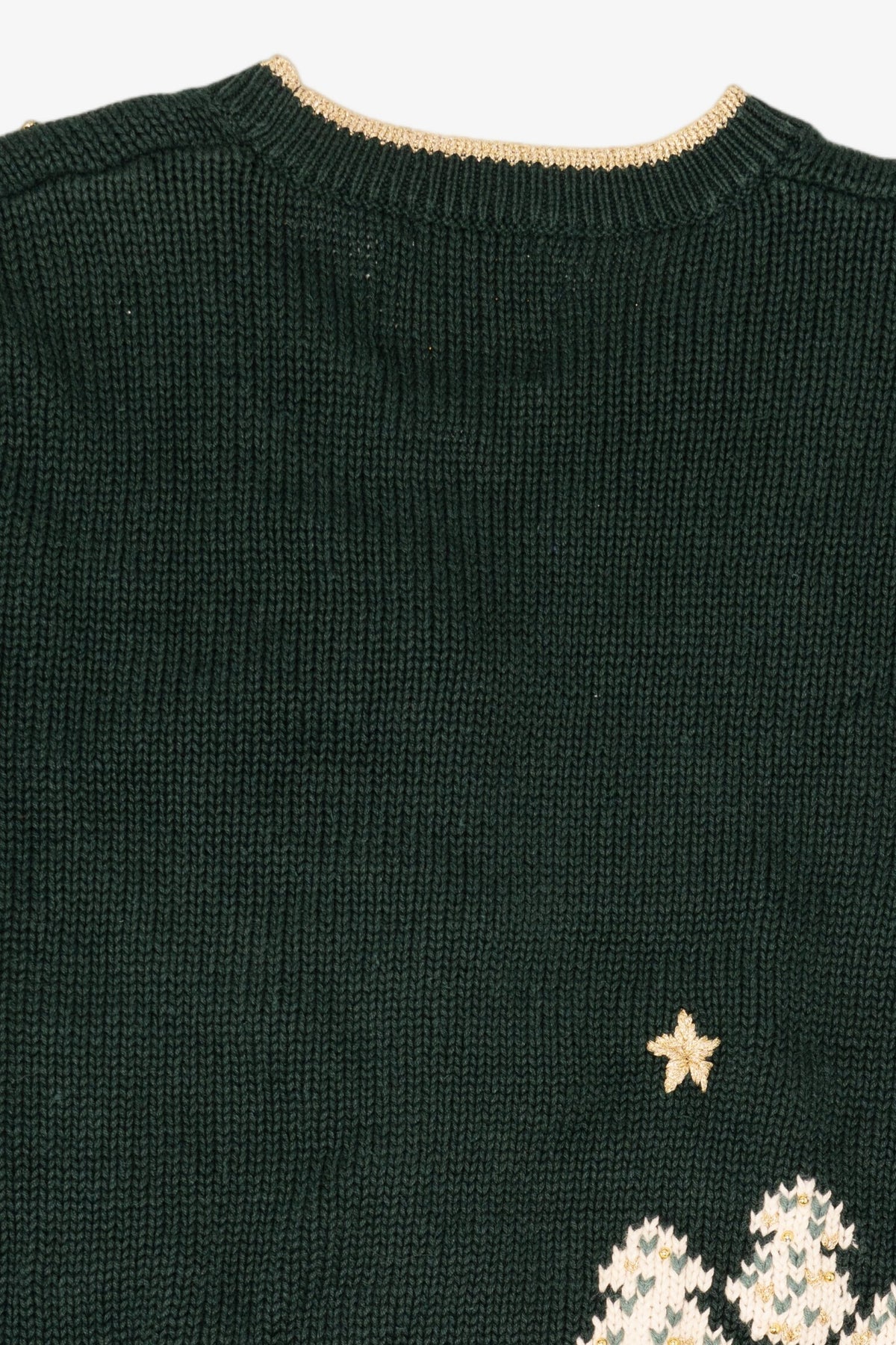 Vintage Hand Embroidered Dark Green Christopher & Banks Landscape Cardigan (1990s)