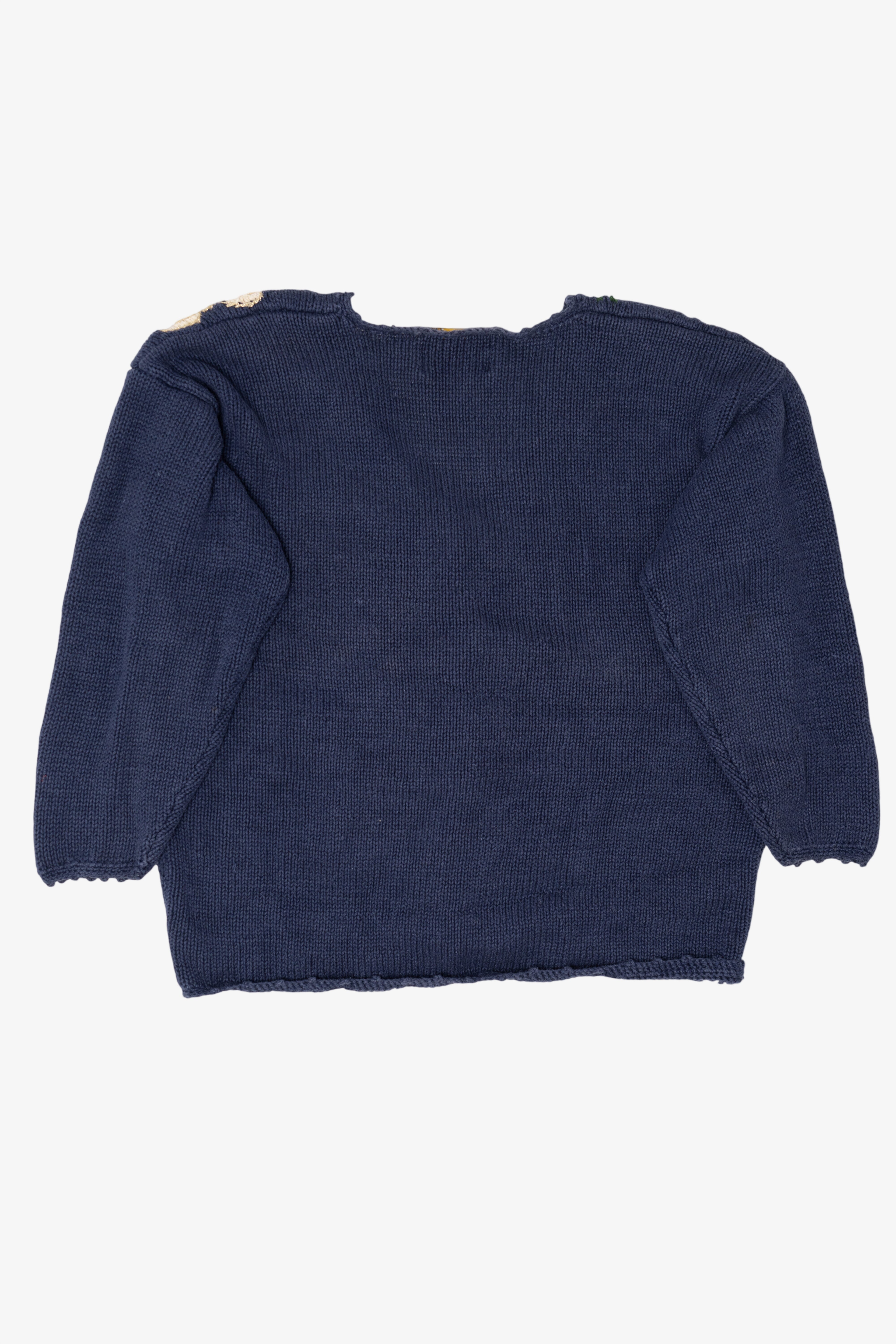 Vintage Navy Blue Tiara Ugly Christmas Cardigan (1990s)