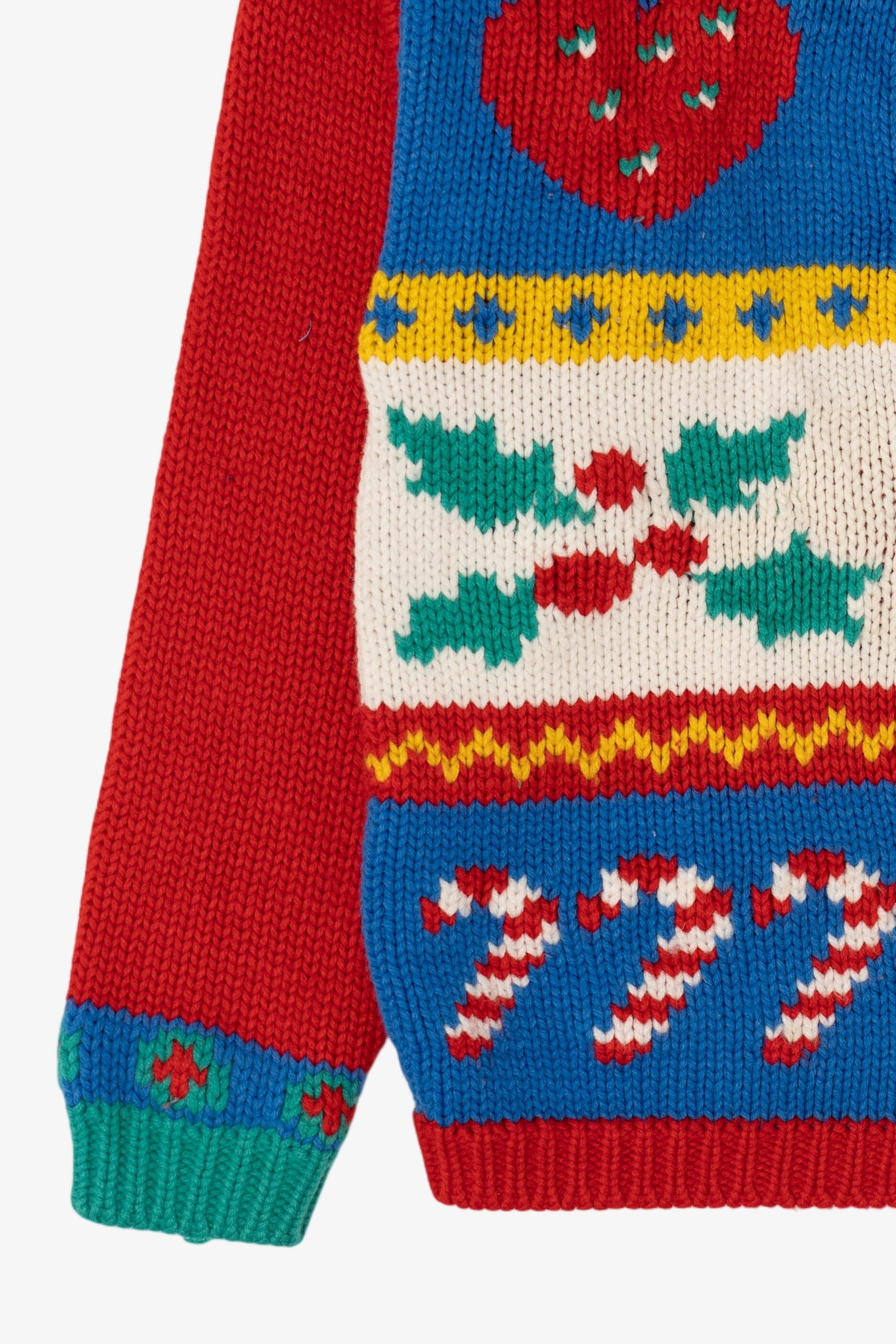 Vintage Kids Red Just Friends Ugly Christmas Cardigan (1990s)