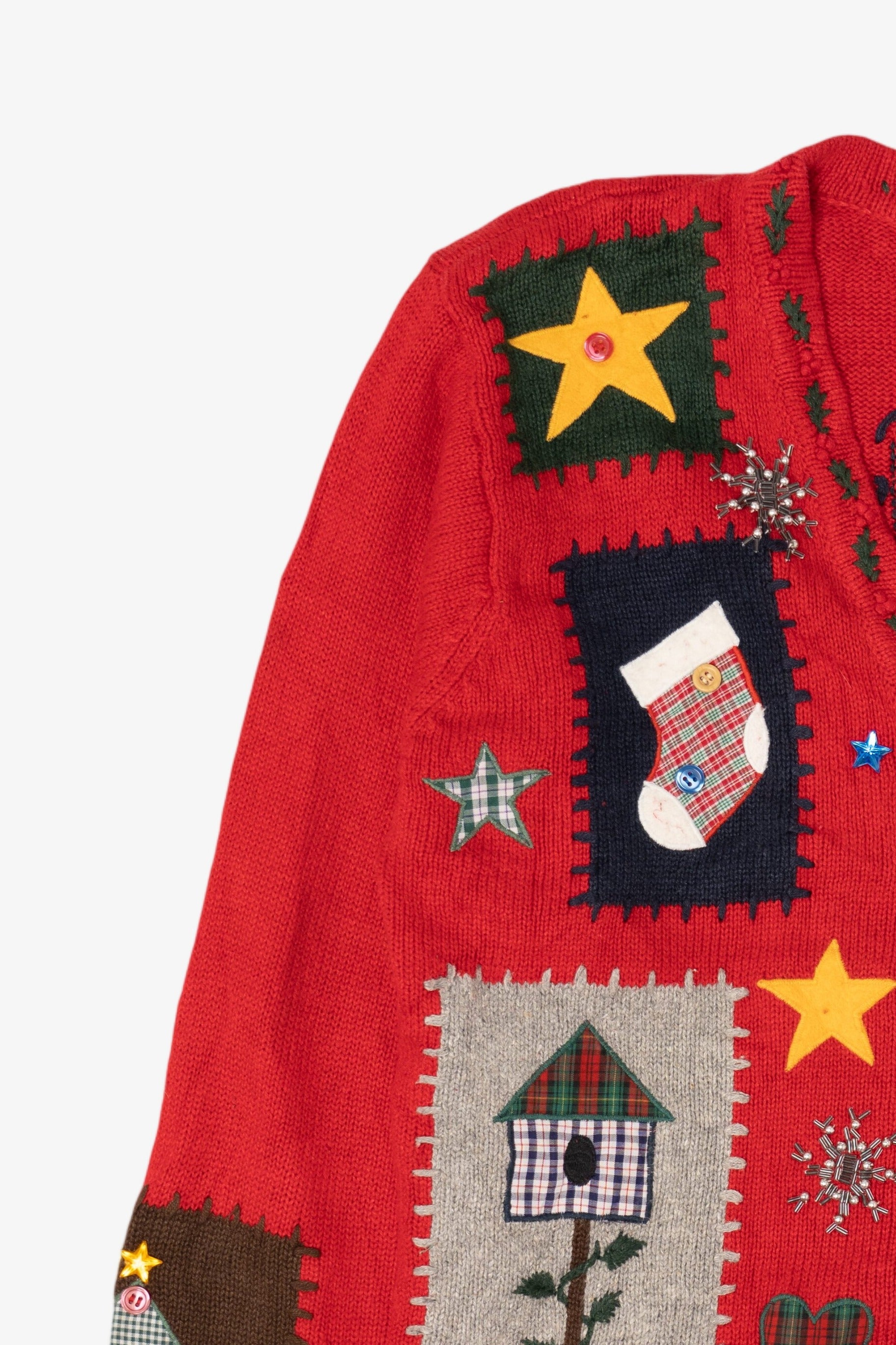 Vintage Red Karen Scott Ugly Christmas Cardigan (1990s)