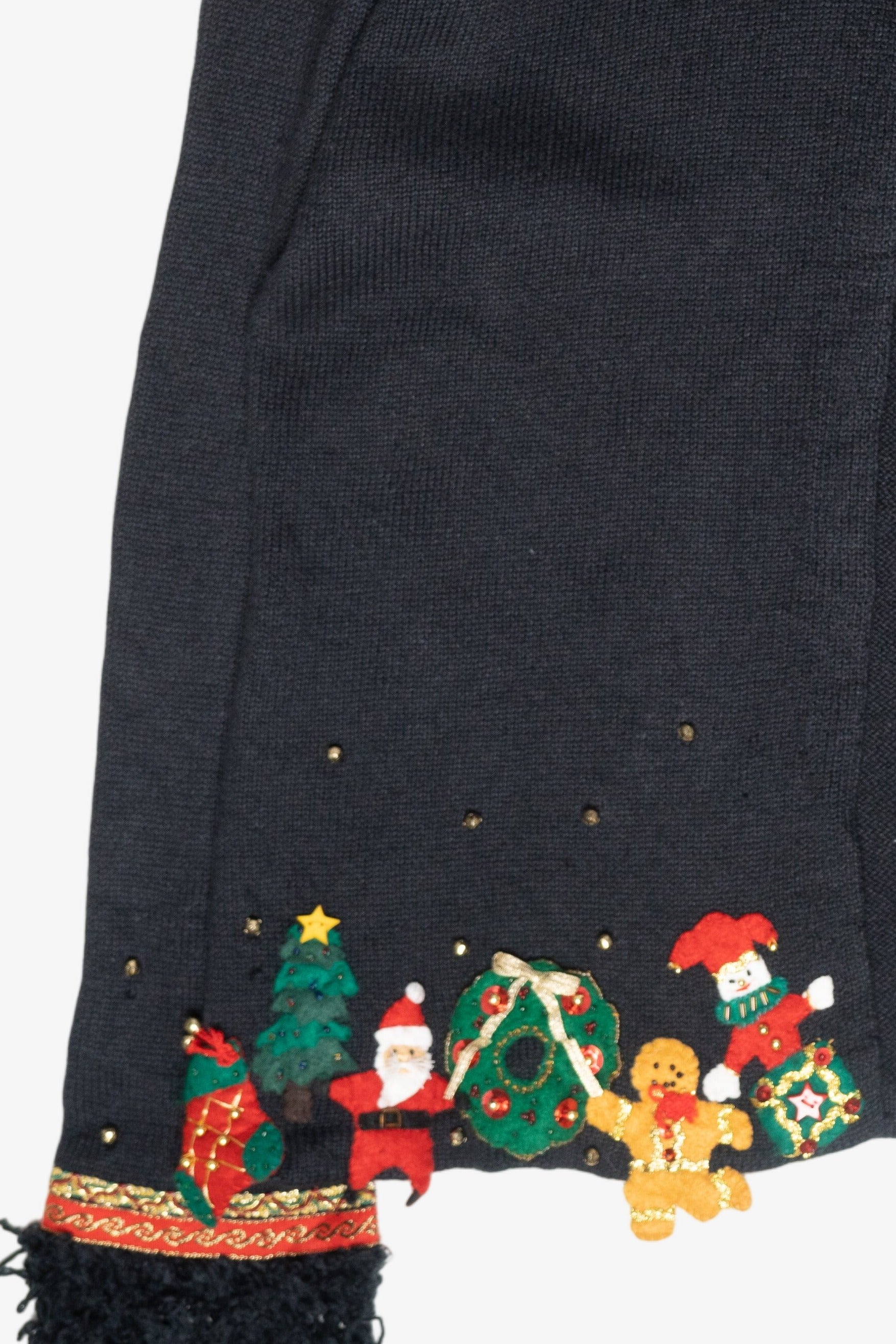 Icons Trim Vintage Ugly Christmas Cardigan (1990s)