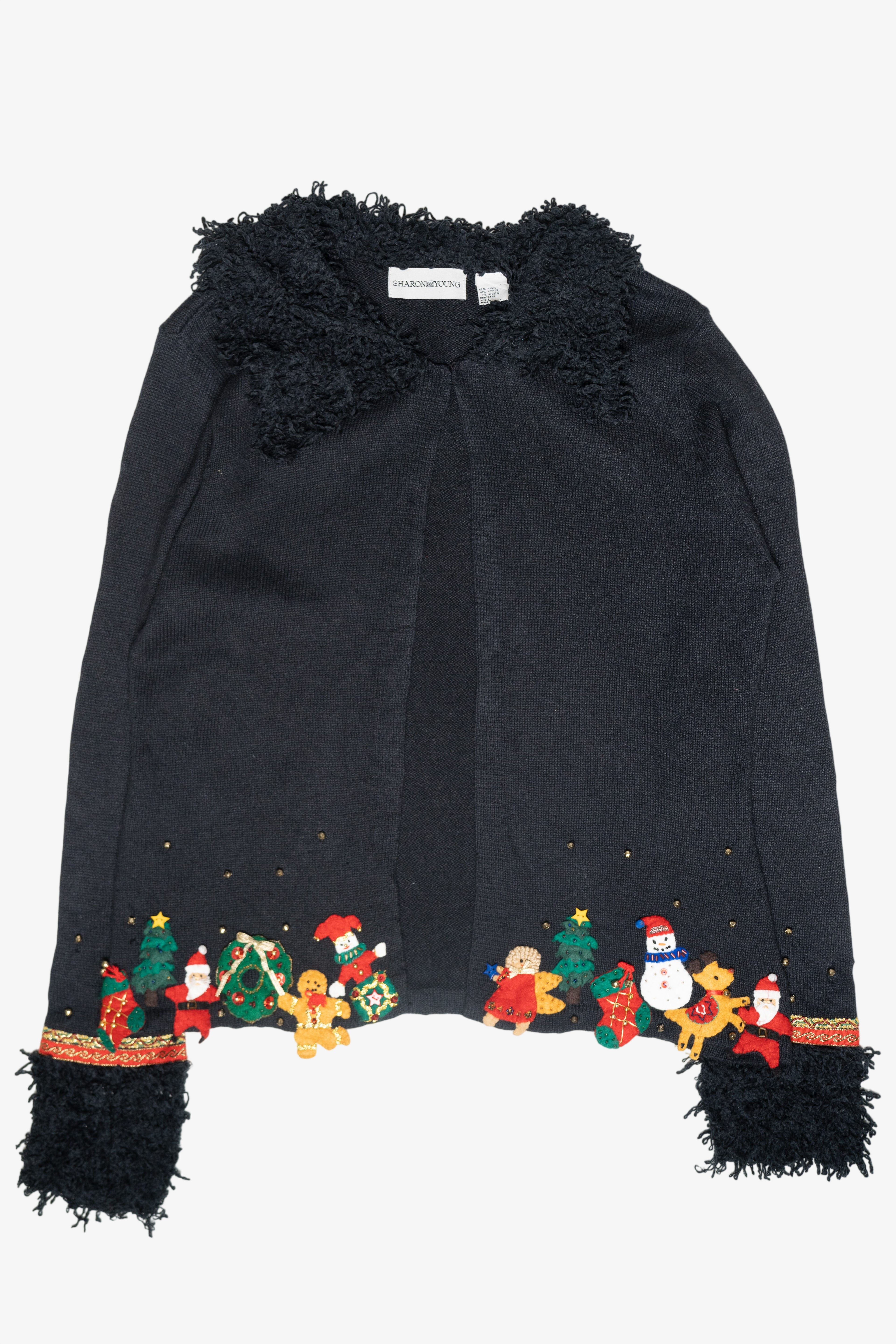 Icons Trim Vintage Ugly Christmas Cardigan (1990s)