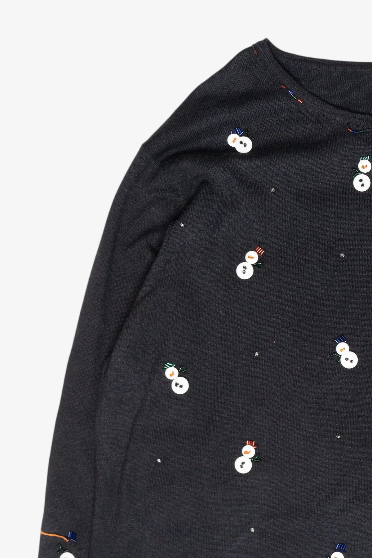 Mini Button Snowmen Vintage Ugly Christmas Cardigan (2000s)