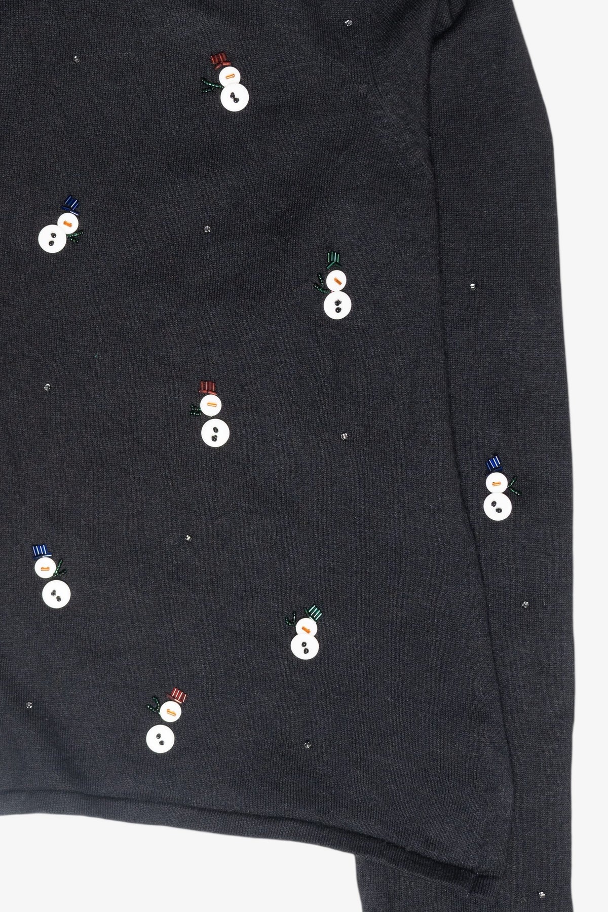 Mini Button Snowmen Vintage Ugly Christmas Cardigan (2000s)