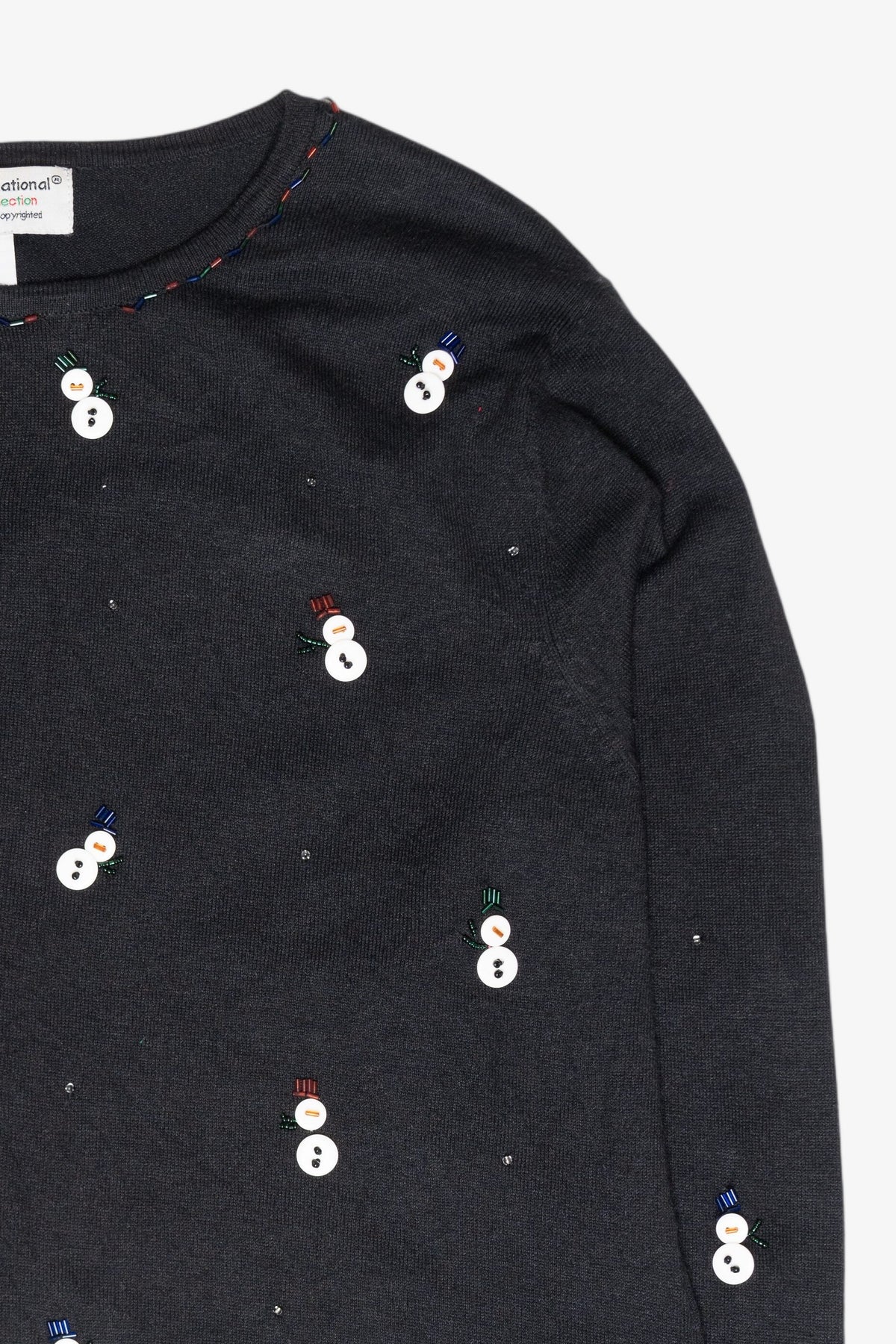 Mini Button Snowmen Vintage Ugly Christmas Cardigan (2000s)