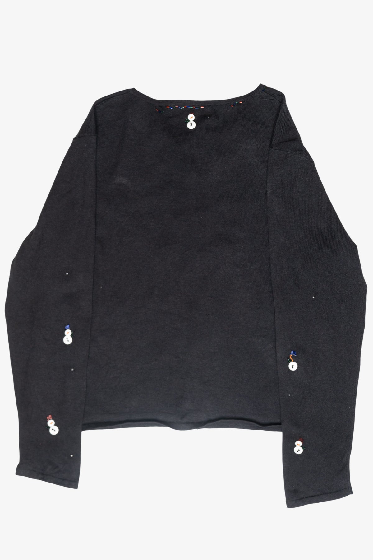 Mini Button Snowmen Vintage Ugly Christmas Cardigan (2000s)