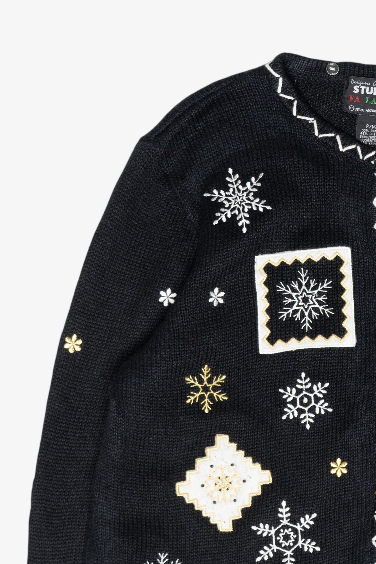 Snowflakes Vintage Ugly Christmas Cardigan
