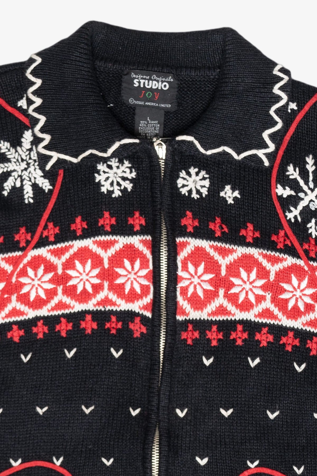 Mitten Pocket Vintage Ugly Christmas Cardigan (1990s)