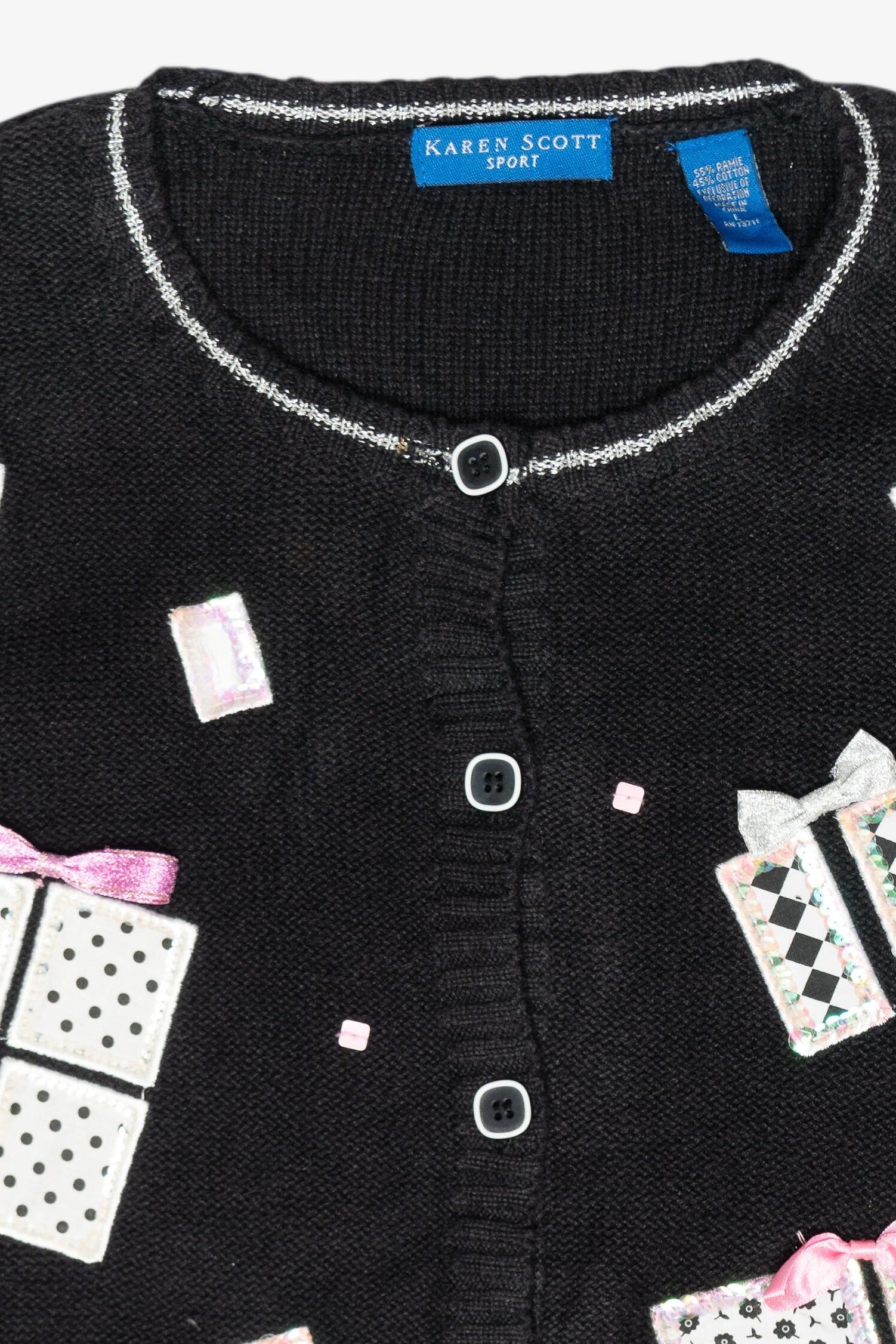 Glitzy Presents Vintage Ugly Christmas Cardigan (2000s)