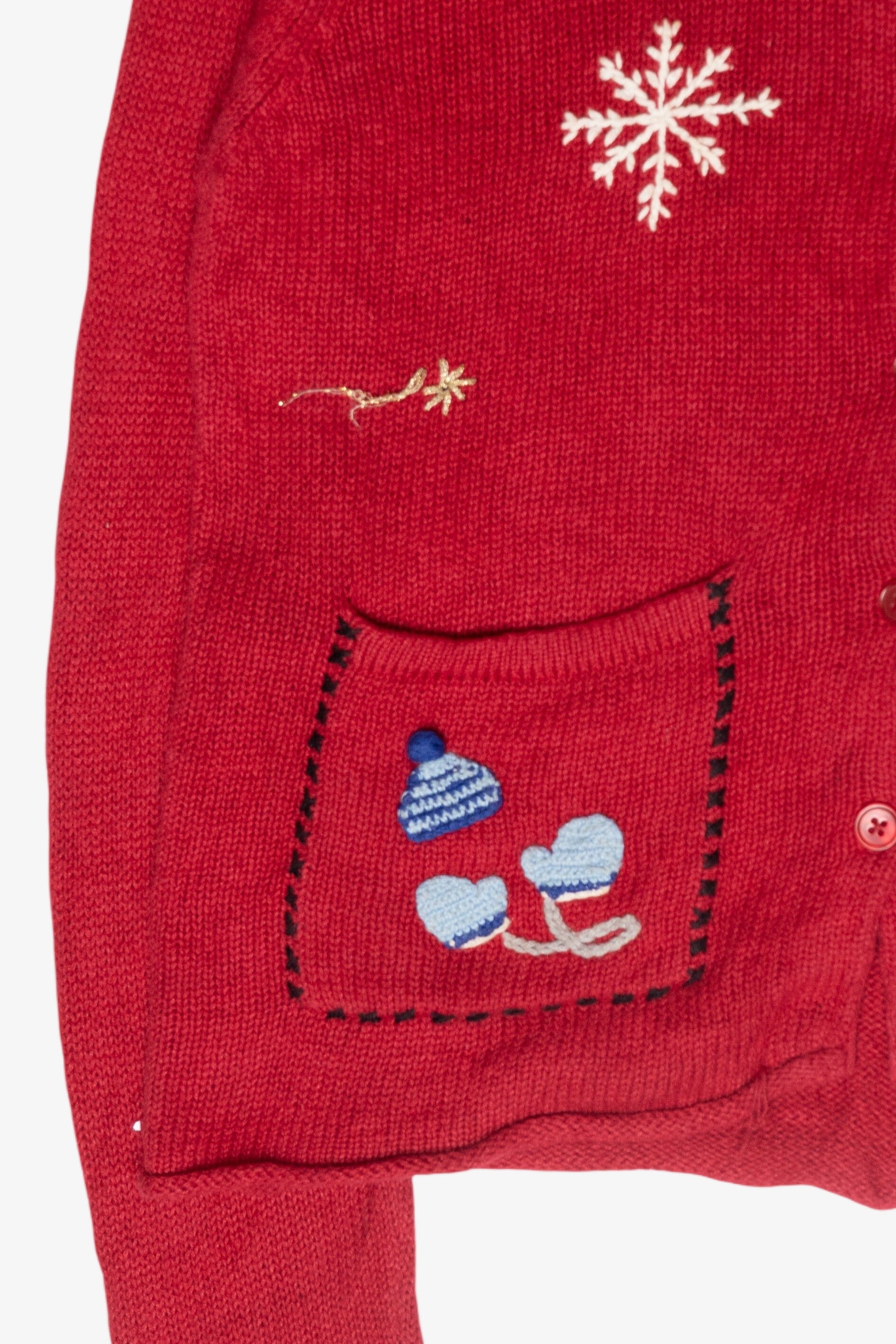 Duck Mittens Vintage Ugly Christmas Cardigan (2000s)
