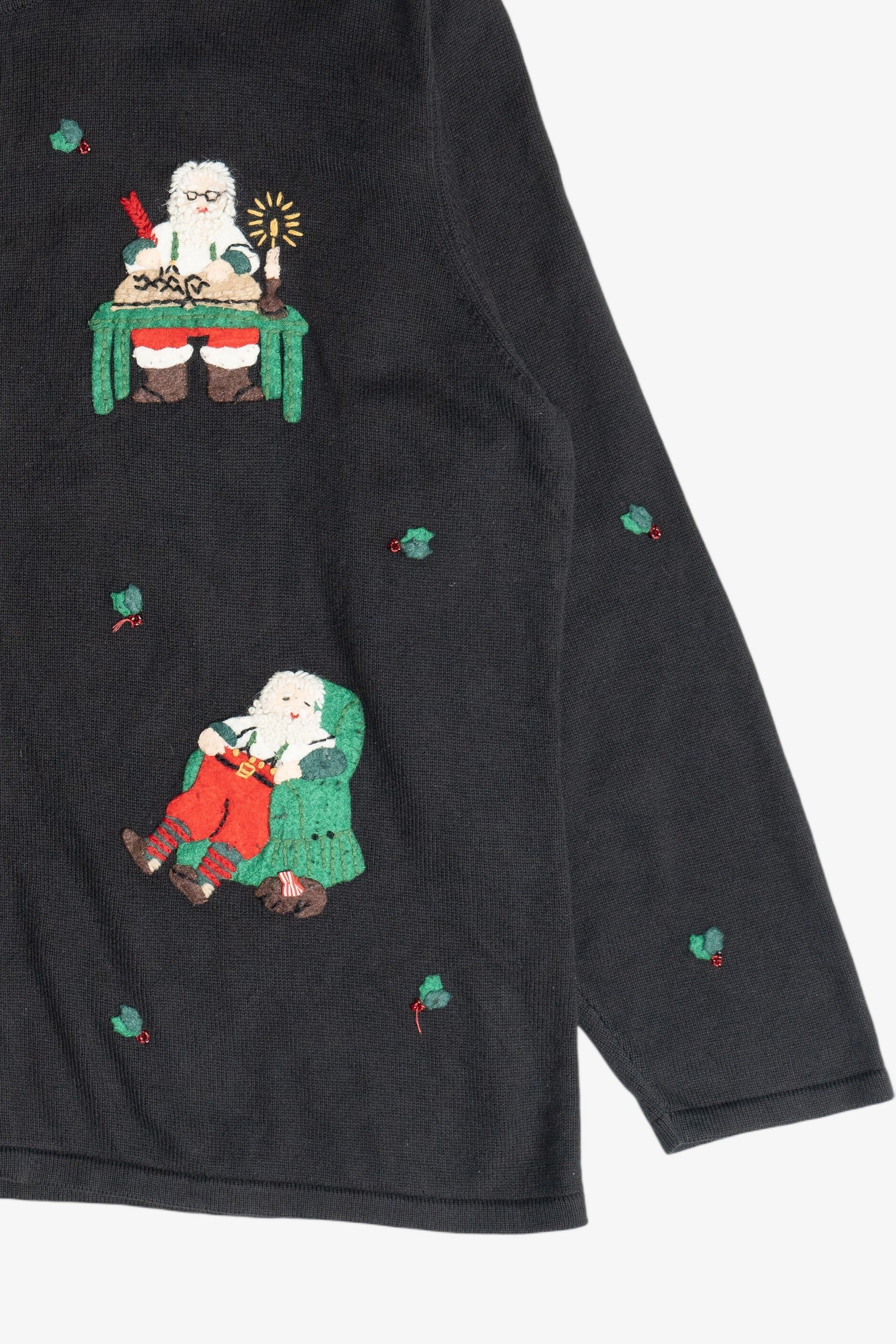 Vintage Talbots Santa Ugly Christmas Sweater (2000s)