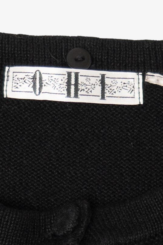 Vintage Black OHI Ugly Christmas Cardigan (1990s)