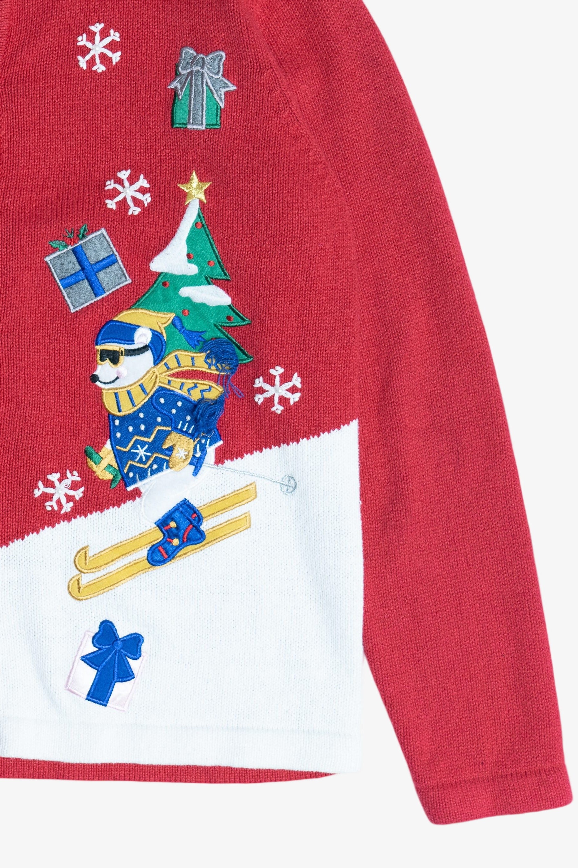 Vintage Polar Bears Ugly Christmas Cardigan Sweater (1990s)