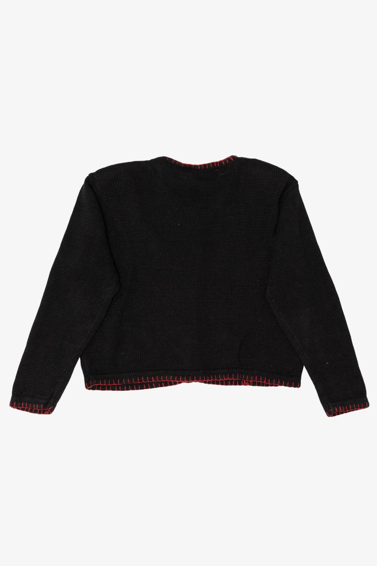 Vintage Black Reference Point Presents Ugly Christmas Cardigan (1990s)