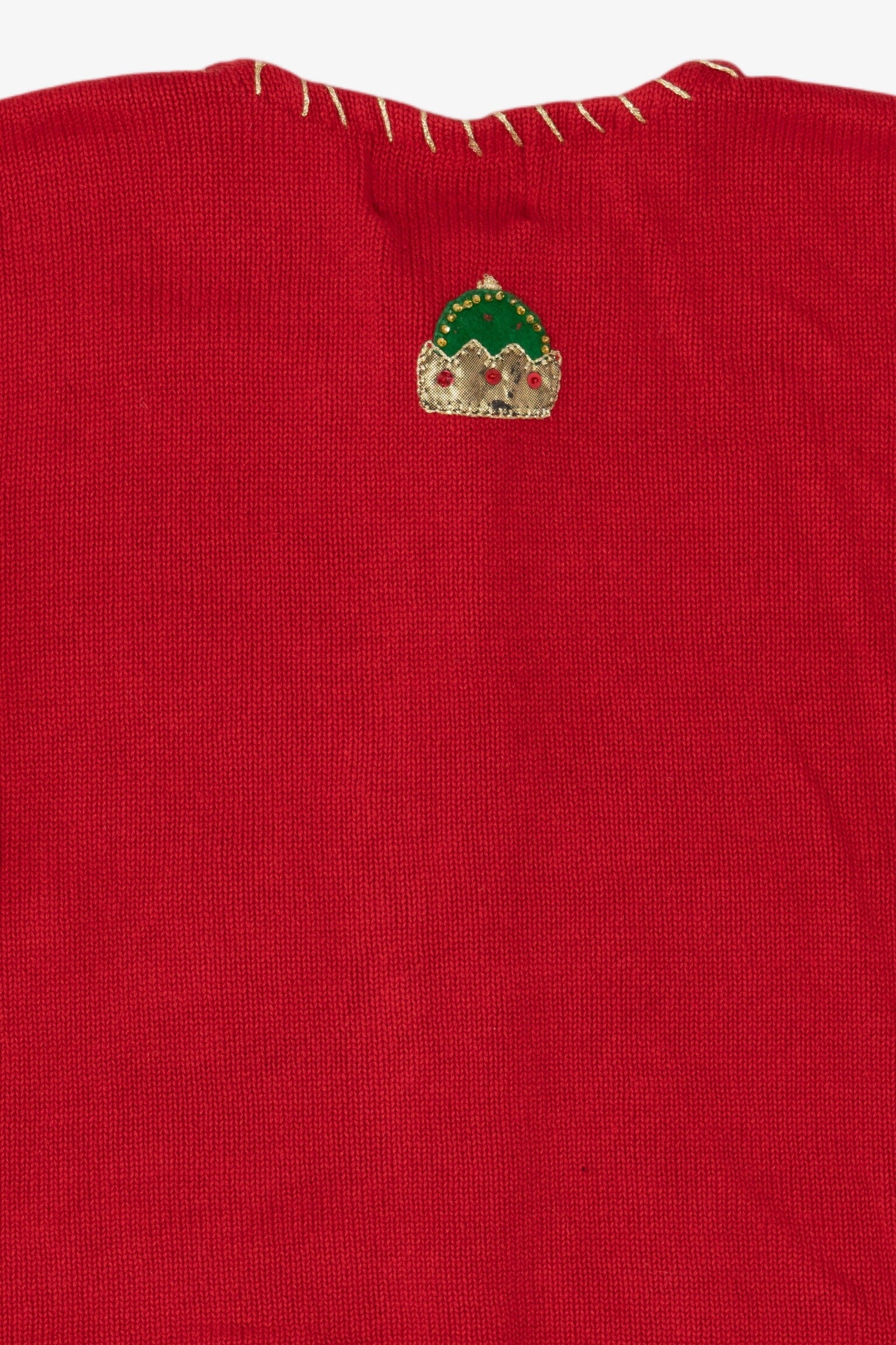 Vintage Red Tiara Nutcrackers Ugly Christmas Cardigan (2000s)