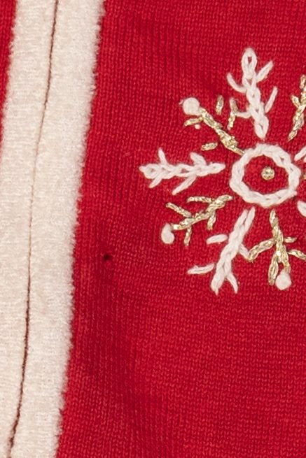 Vintage Red Mercer Street Station Snowmen Ugly Christmas Cardigan (2000s)