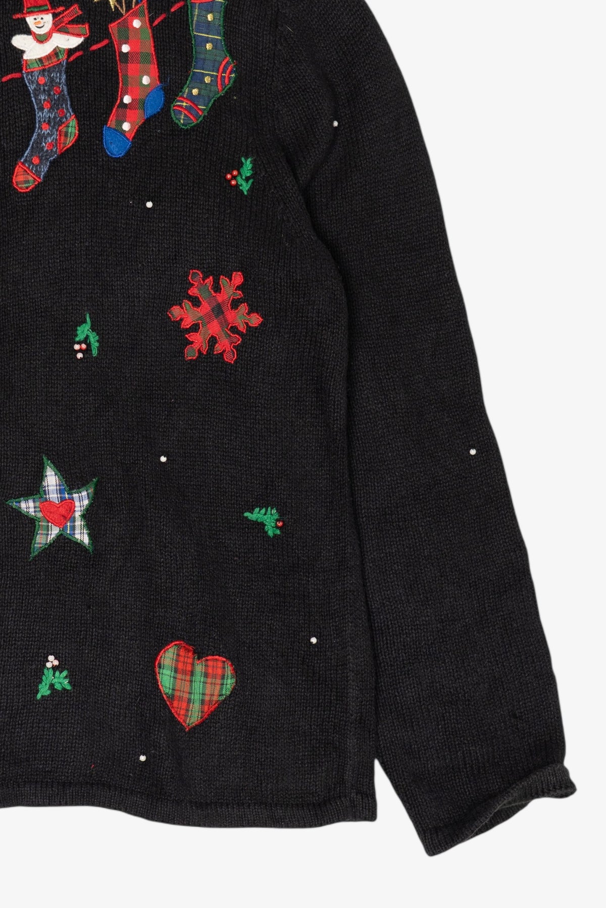 Vintage Black Cappagallo Stockings Ugly Christmas Cardigan (2000s)