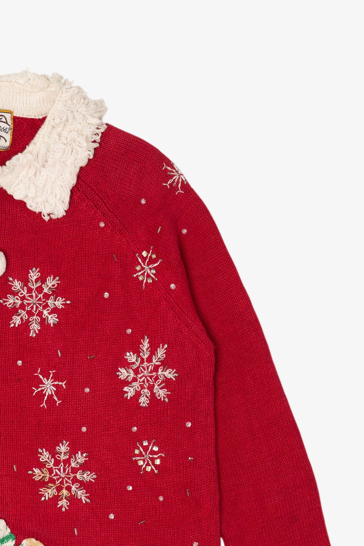 Vintage Red Heirloom Collectibles Polar Bears Ugly Christmas Cardigan (2000s)