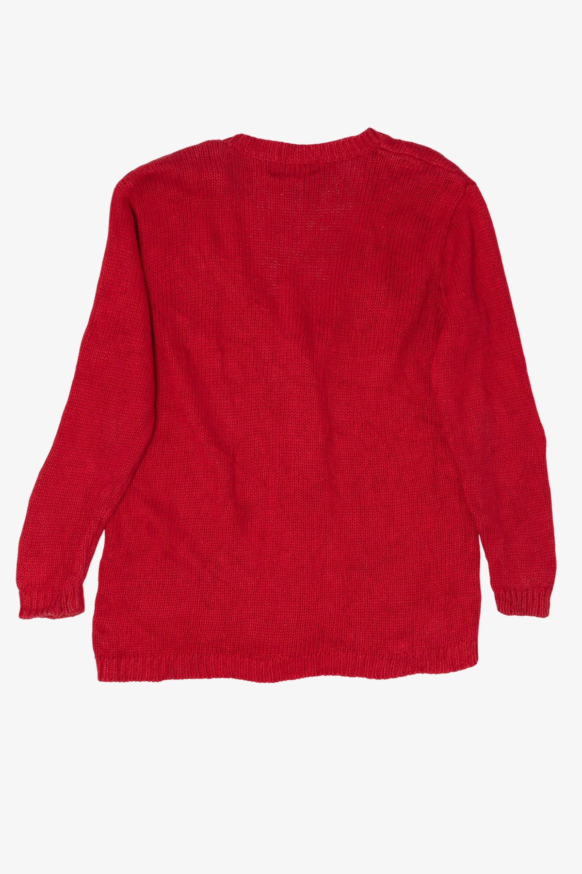 Vintage Red Petite Sophisticate Ugly Christmas Cardigan (1990s)