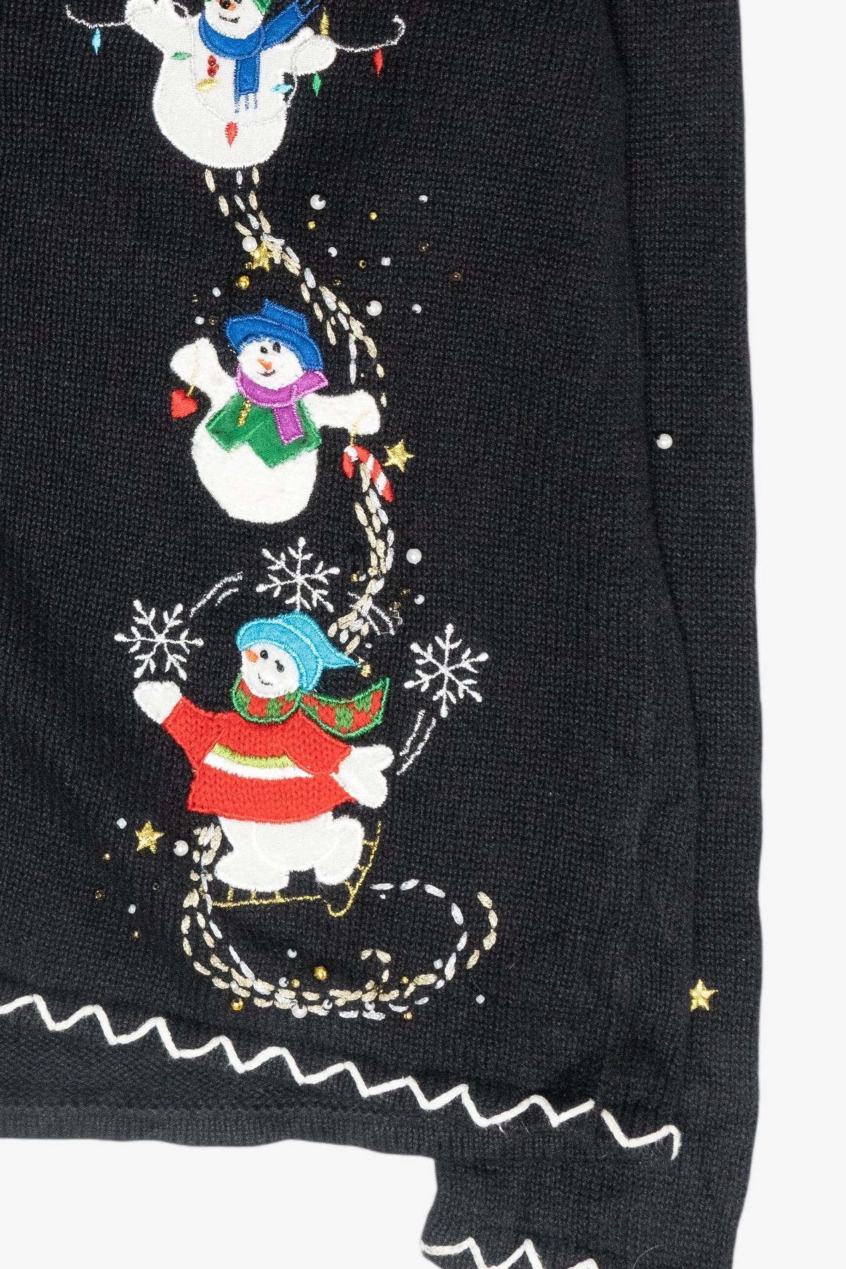 Silly Snowmen Vintage Ugly Christmas Cardigan (2000s)