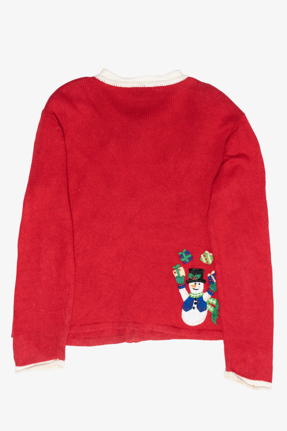 Silly Snowmen Vintage Ugly Christmas Cardigan (2000s)